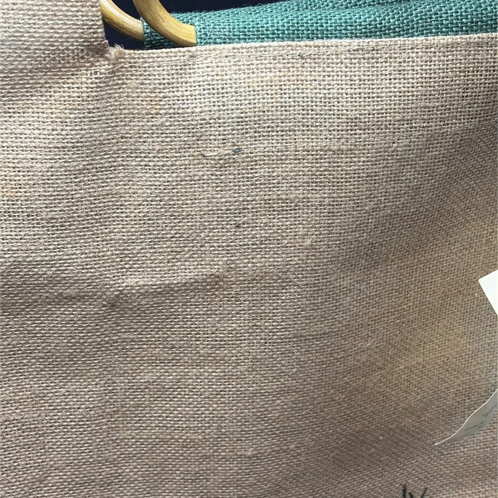 Piggly Wiggly PIG Head Burlap Nylon Handles Reuseable Packable Bag Grocery Store